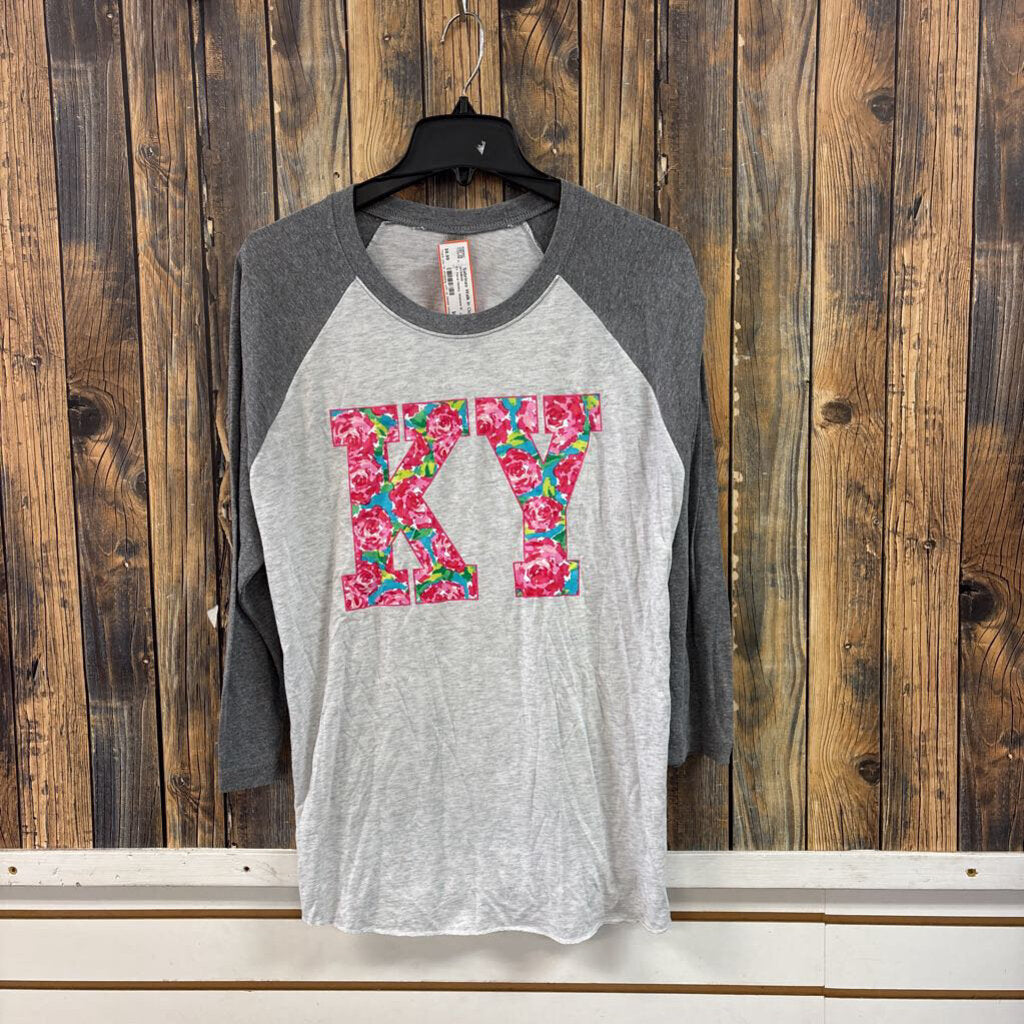 KY Floral Henley, Womens M