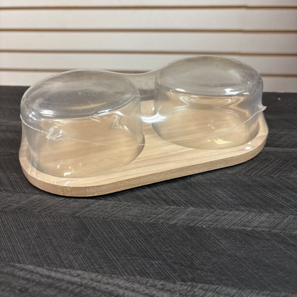 2 PC Cloche Tray Set