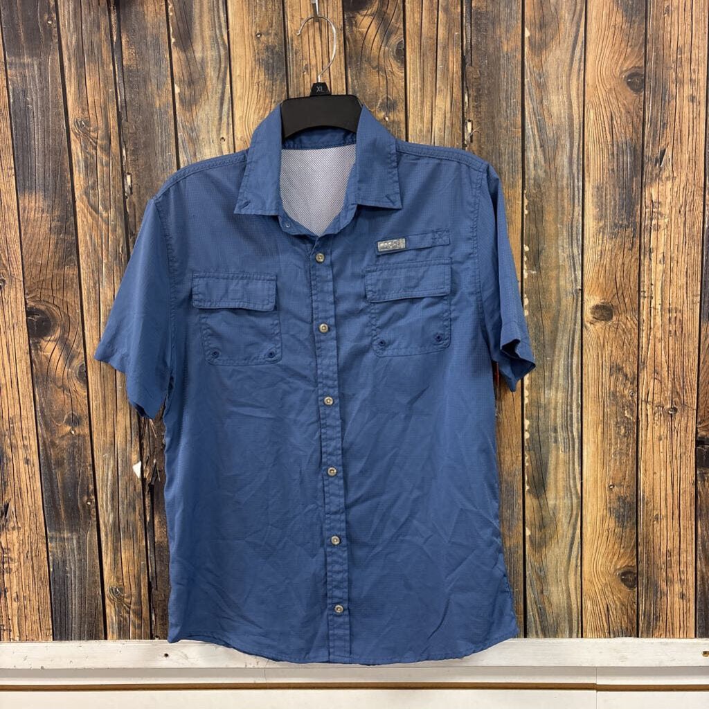 Ocean Coast Soft Blue Button Up, Mens S