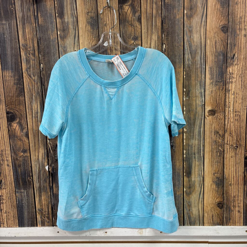 Acid Wash Blue Pocket Top, Womens M