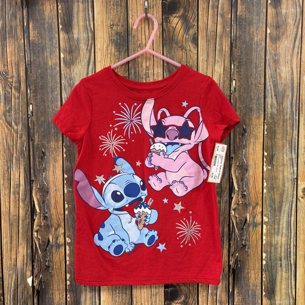 Stitch Patriotic Tee, Girls 6