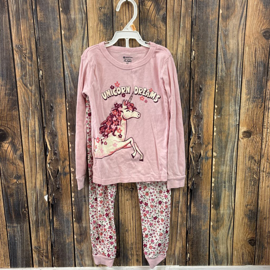 2PC Unicorn PJ Set, Girls 5T