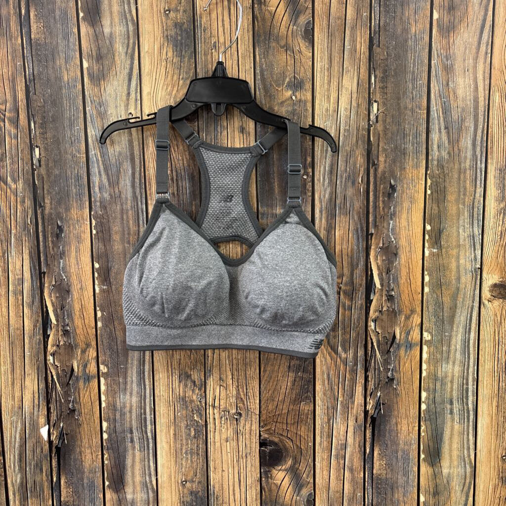New Balance Grey Sports Bra, Womens M