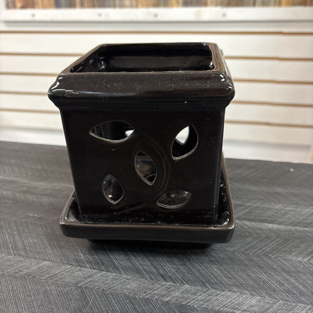 Orchid Black Planter 5x6 - No Shipping