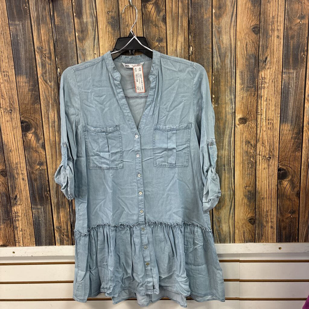 Zara Soft Denim Dress, Women's L