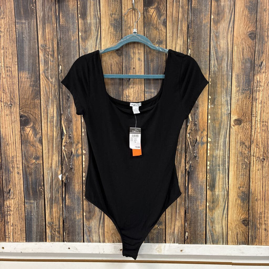 NWT Black Bodysuit, Womens L