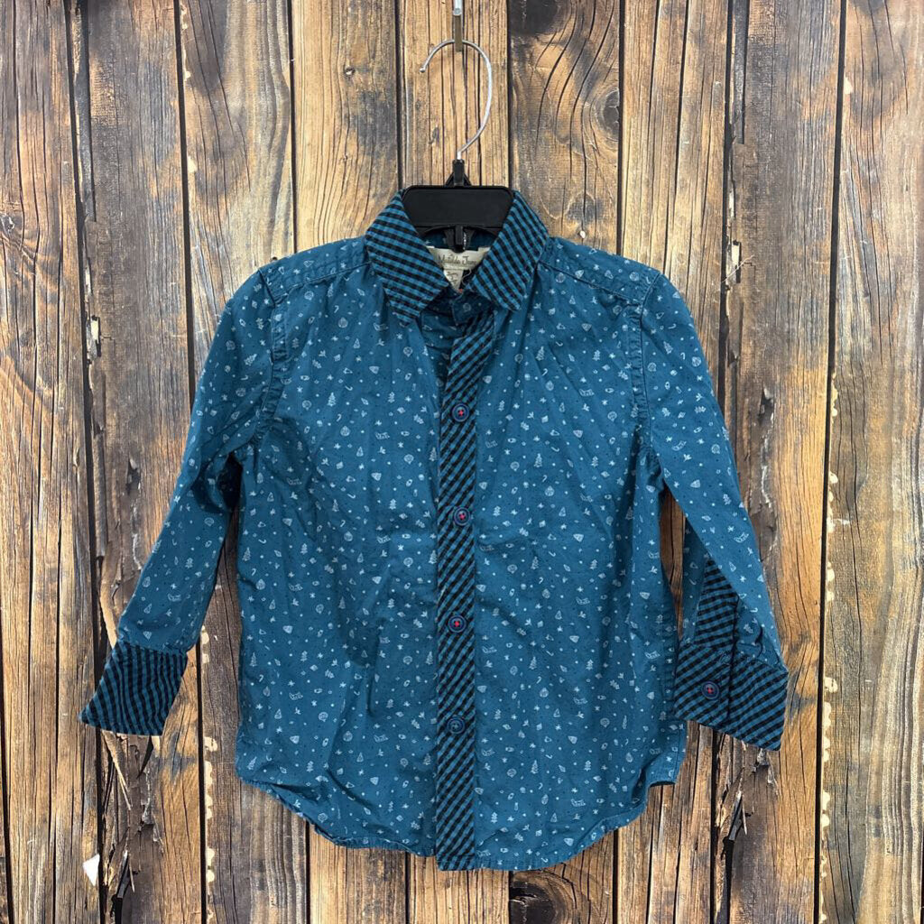 Matilda Jane Christmas Tree Button Up, Boys 2
