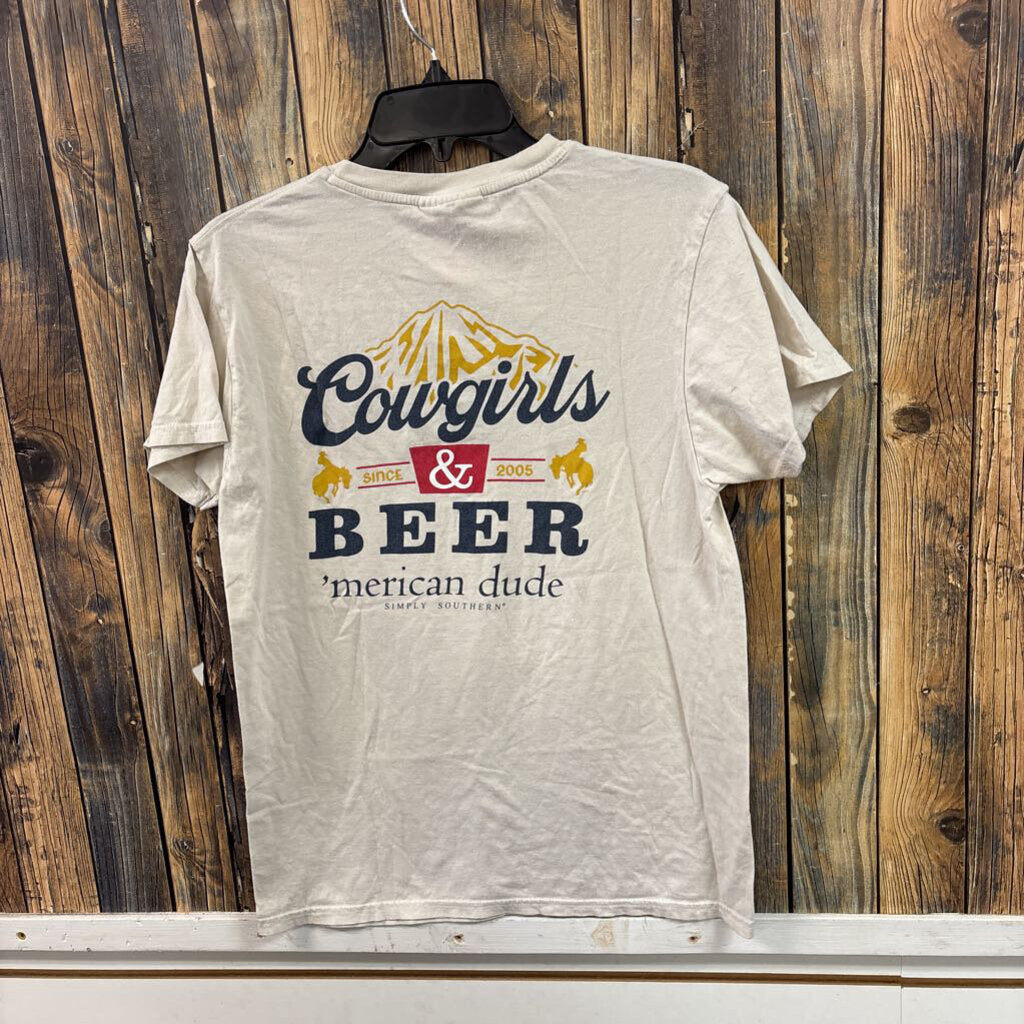 Simply Southern Cowgirls & Beer Tee, Men's S