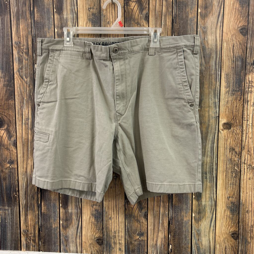 Duluth Flex Ballroom Khaki Shorts, Mens 40