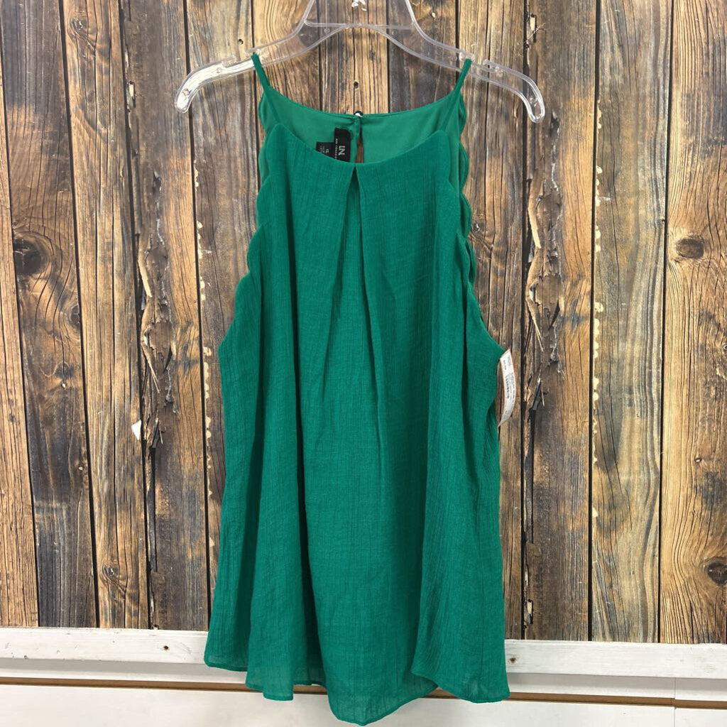 Green Scalloped Tank, Womens XL
