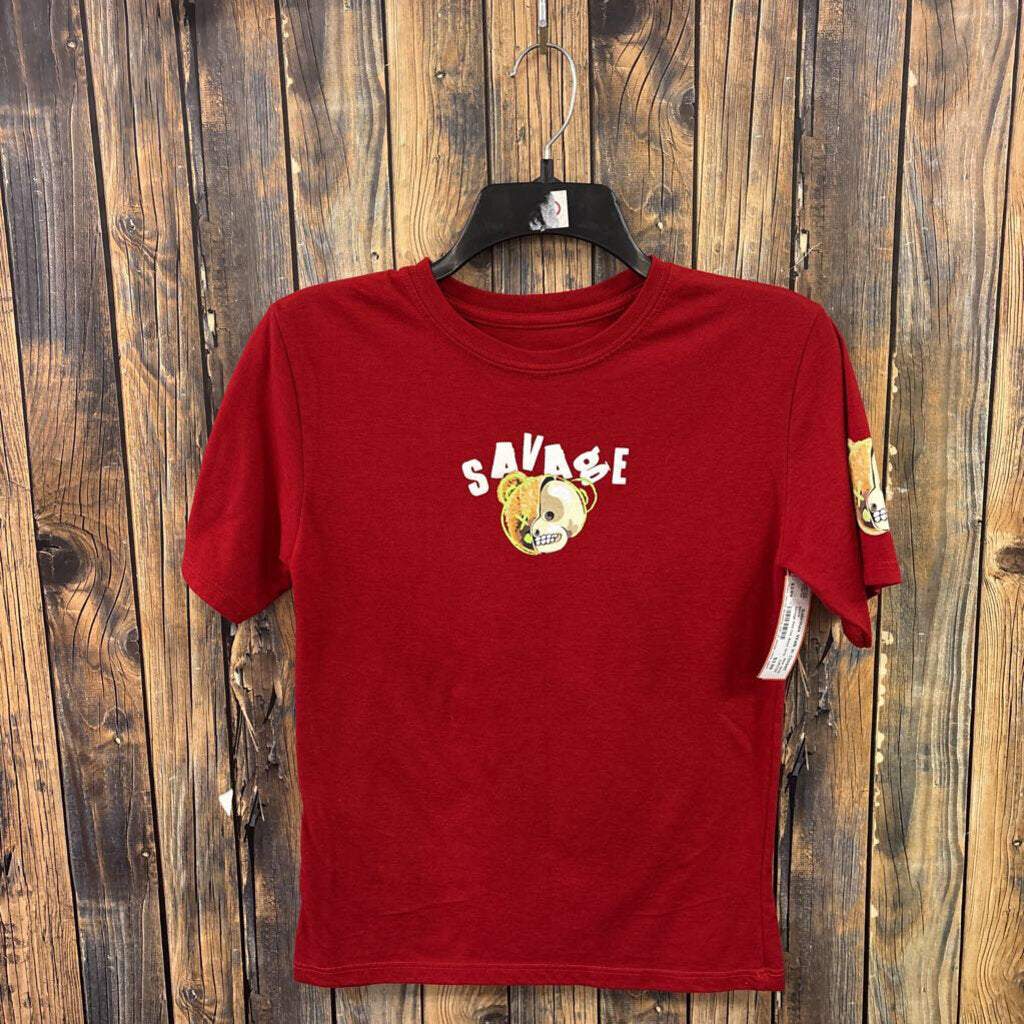 Savage Red Tee, Boys 10/12