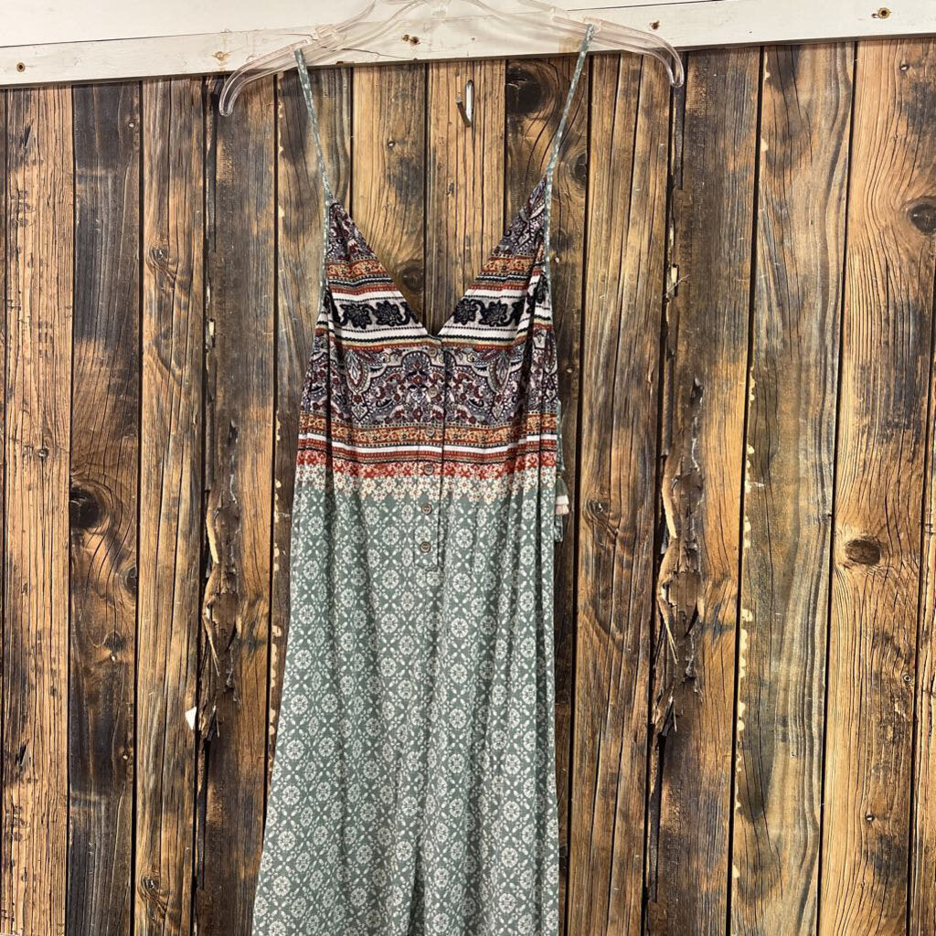 Soft Green Tank Romper, Womens M
