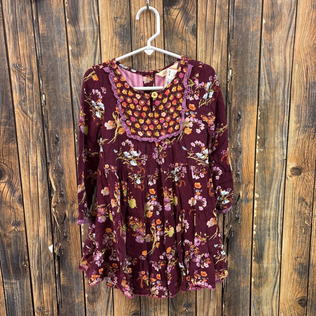 Matilda Jane Maroon Floral Tunic, Girls 4