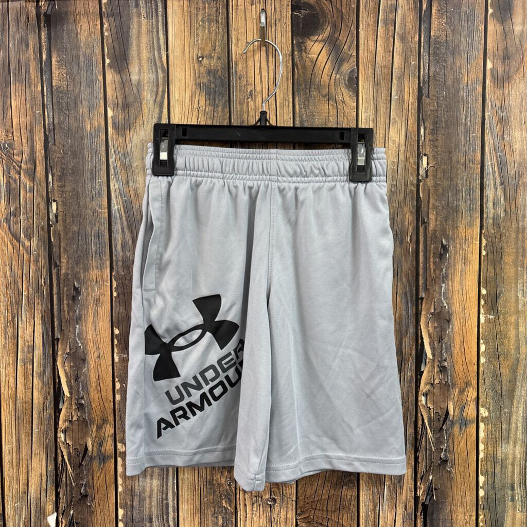 Under Armour Grey & Black Shorts, Boys S