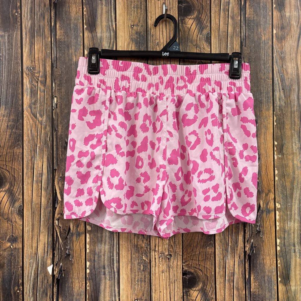 Pink Animal Print Shorts, Women's L