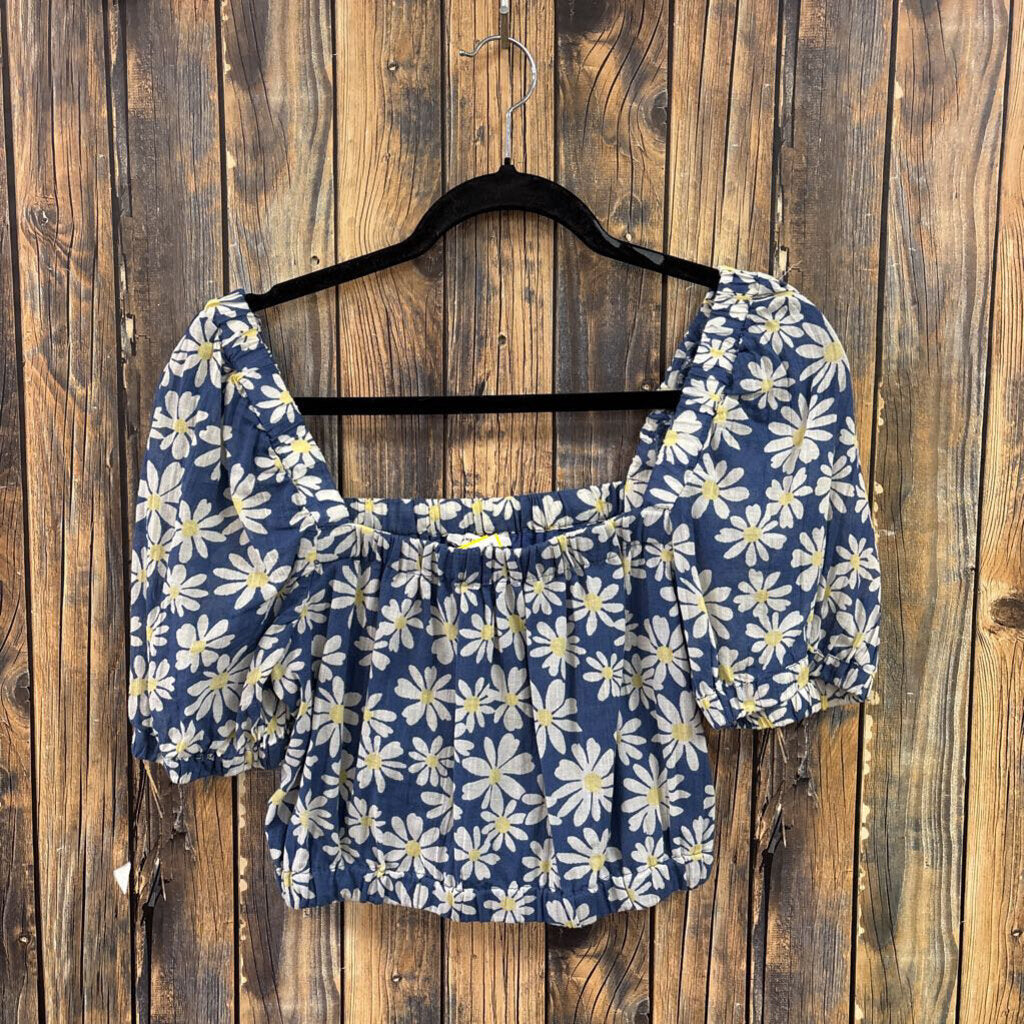American Eagle Navy Daisy Top, Womens XS