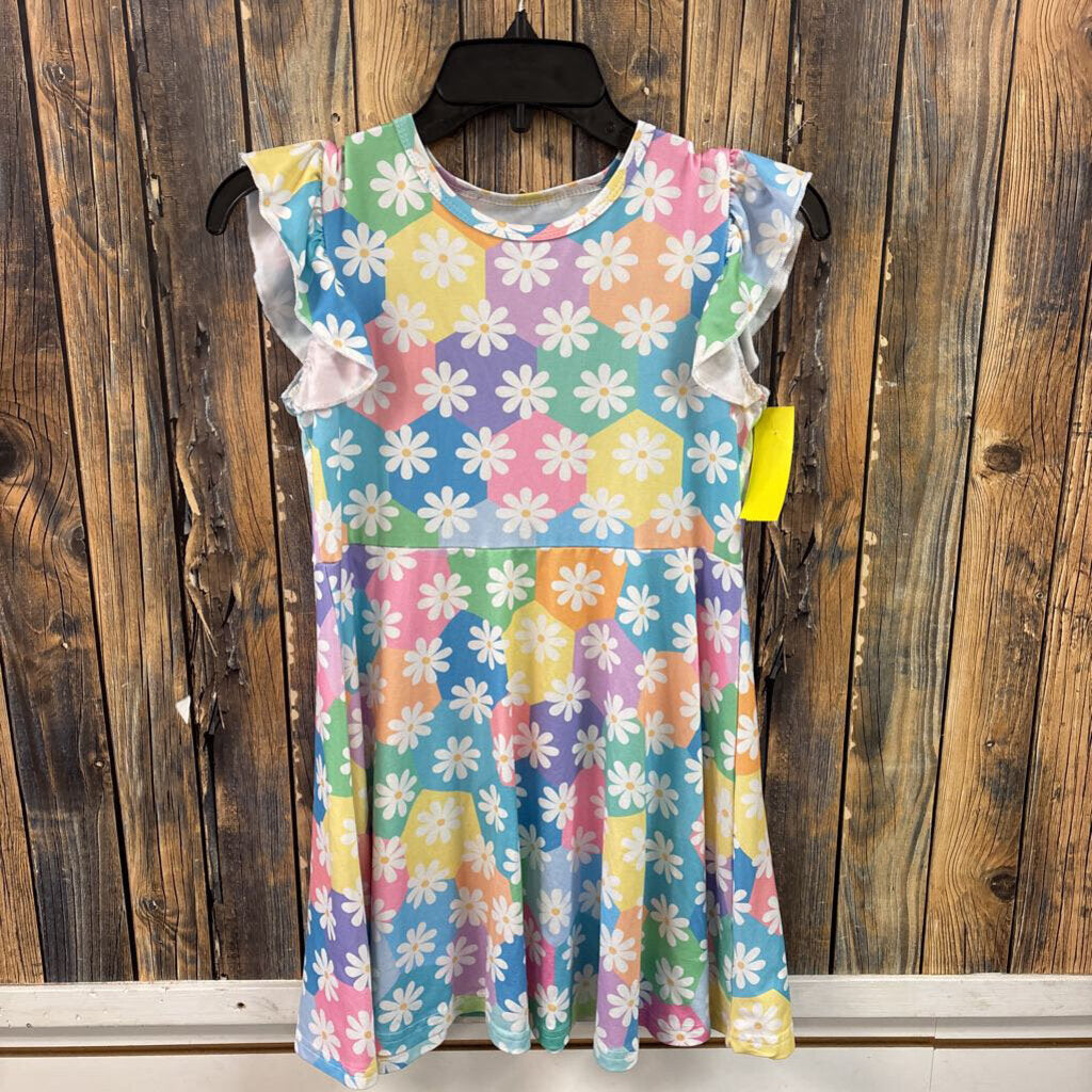 Colorful Flower Dress, Girls 7/8