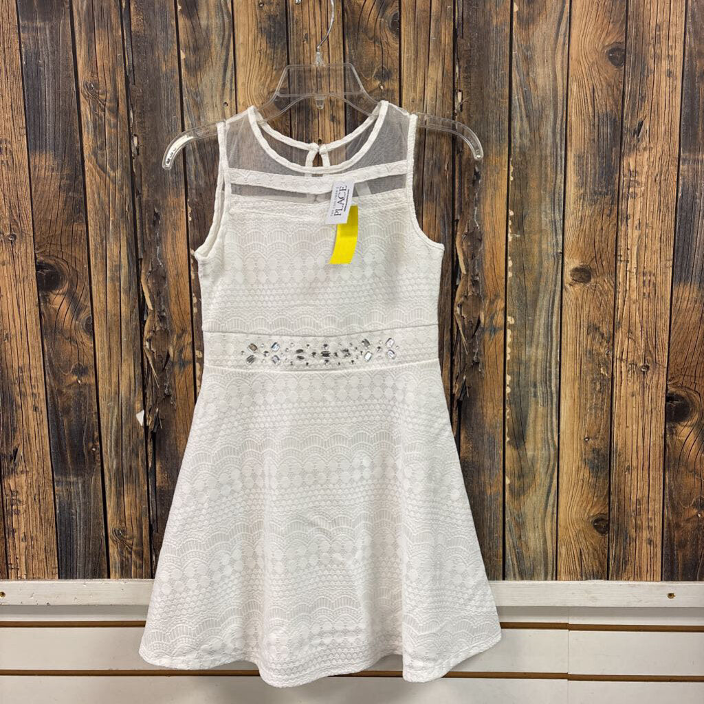 NWT Children's Place White Dress, Girl's 12