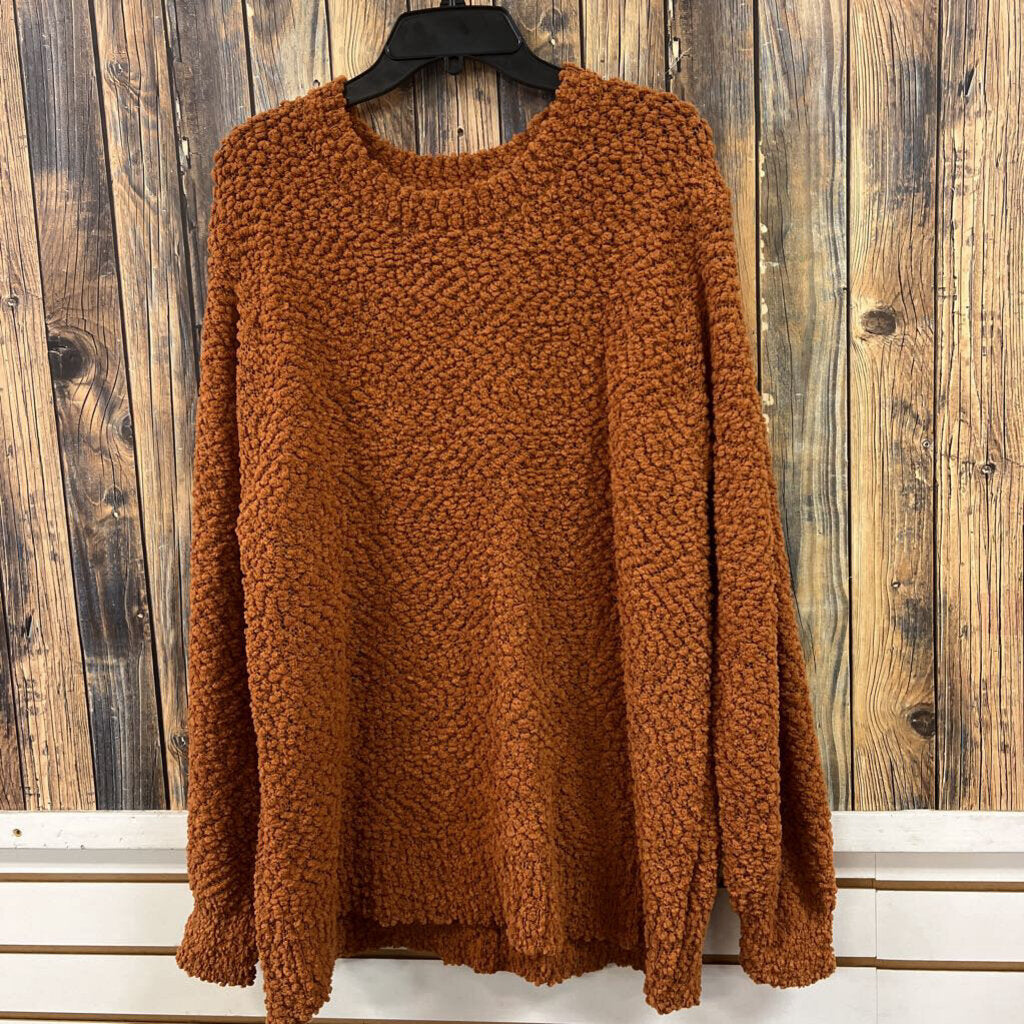 Zenana Rust Sweater Womens 1X