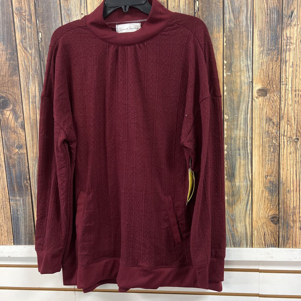 Maroon Sweater, NWT Women's 1X