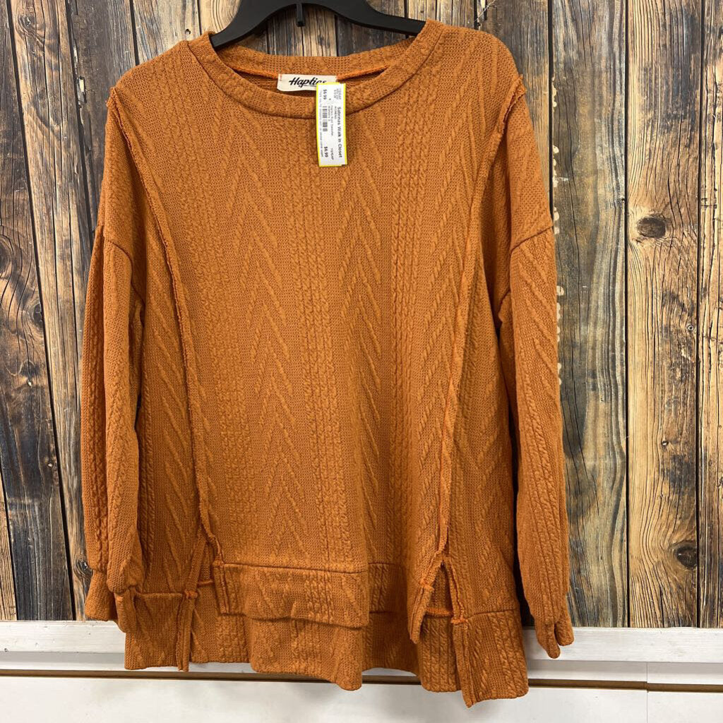 Haptics Rust Sweater, Women's S