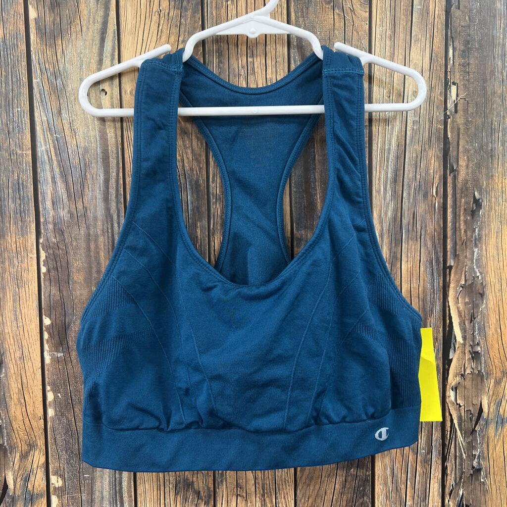 Champion Teal Sports Bra, Women's L