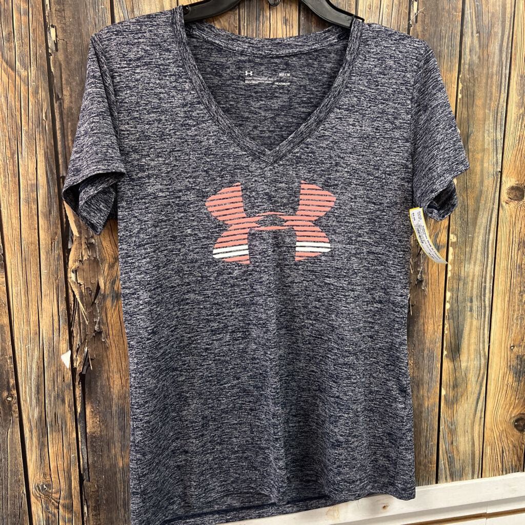 Under Armour Gray and Pink Tee, Women's M