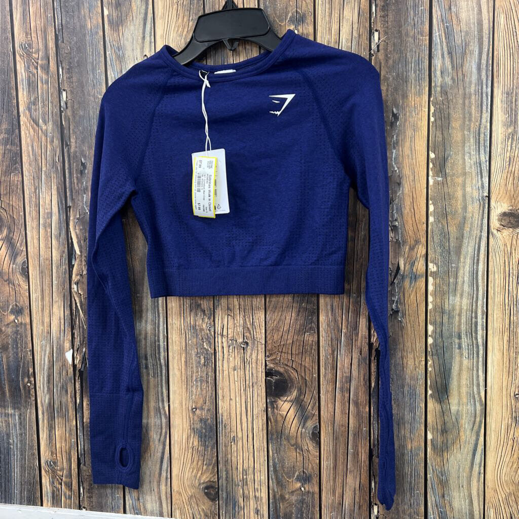 NWT Gymshark Blue Crop Top, Womens S