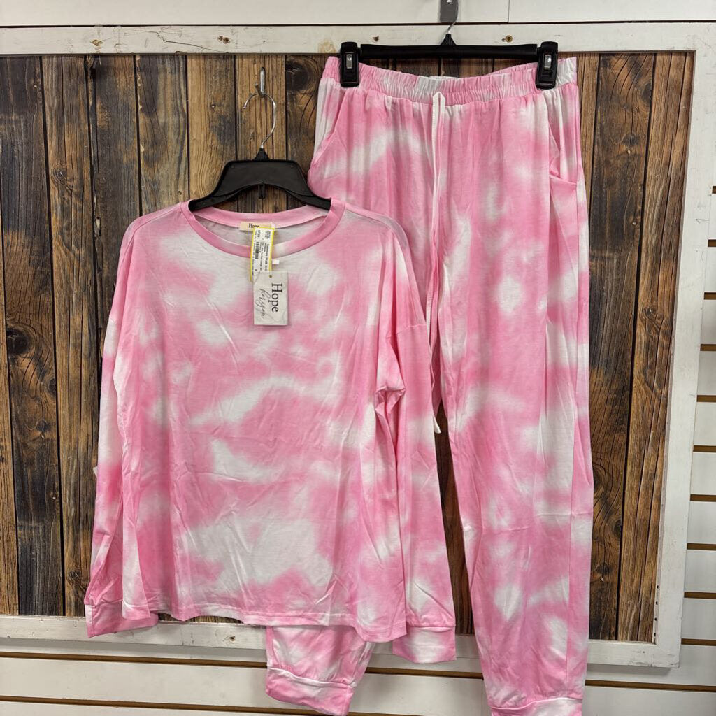 NWT Pink Tie-Dye Lounge Set, Womens M