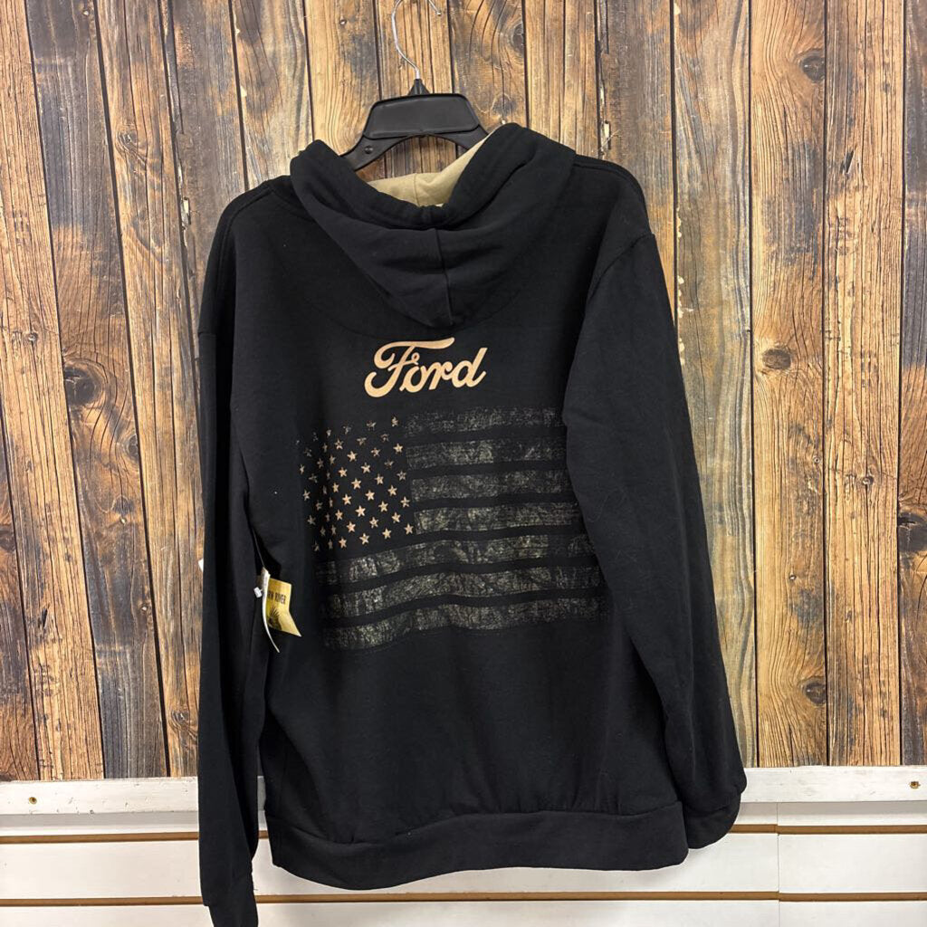 NWT Black Ford Hoodie, Mens M