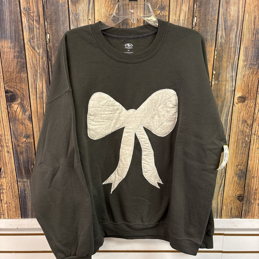 Green Bow Sweatshirt, Womens XL