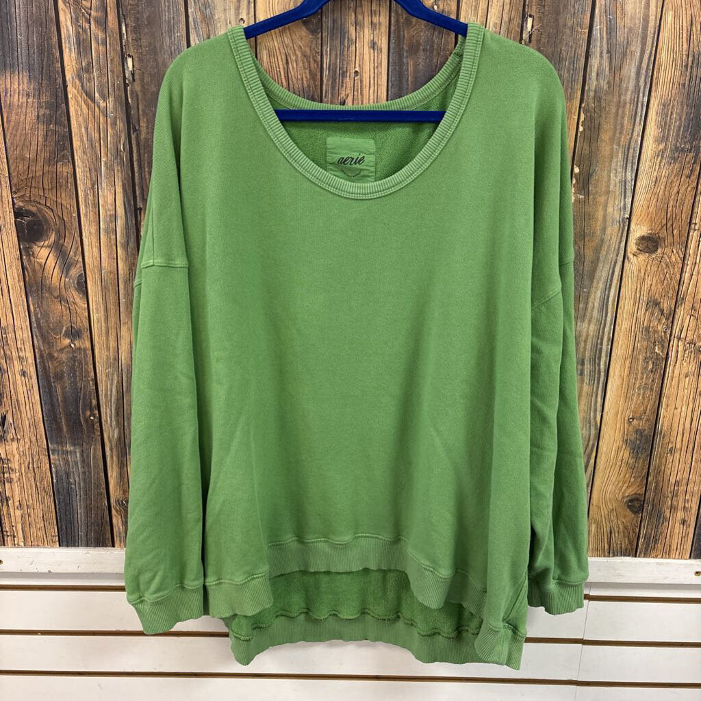 Aerie Green Sweatshirt, Womens XL