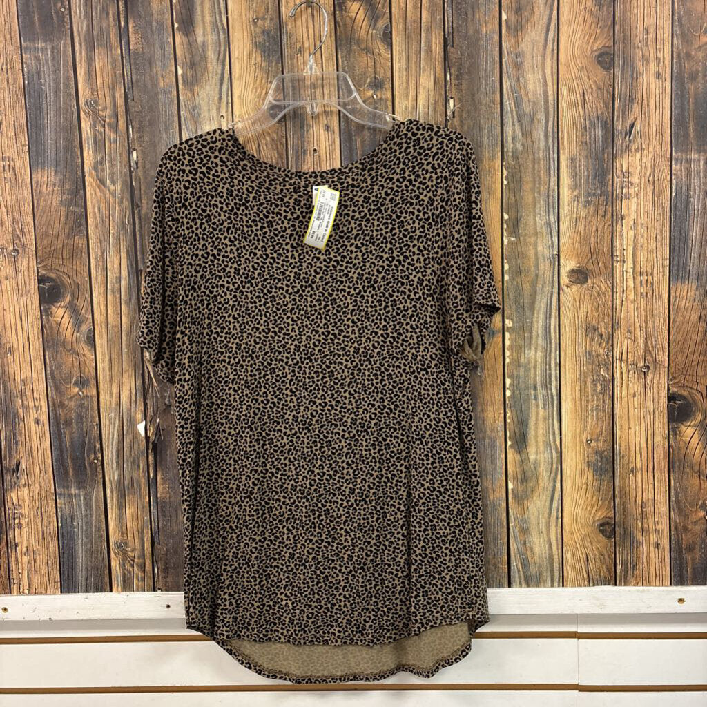 Old Navy Leopard Luxe Buttery Soft Top, Womens L Tall