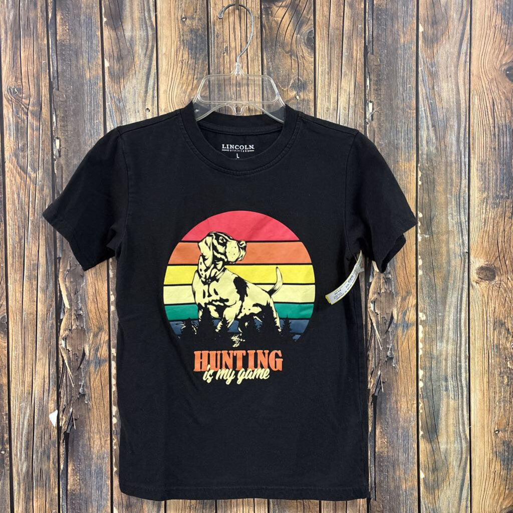 Lincoln Outfitters Black Striped Tee, Boys 10/12