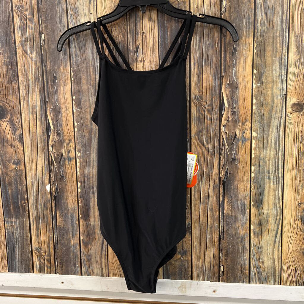NWT Black Swimsuit, Girls 18
