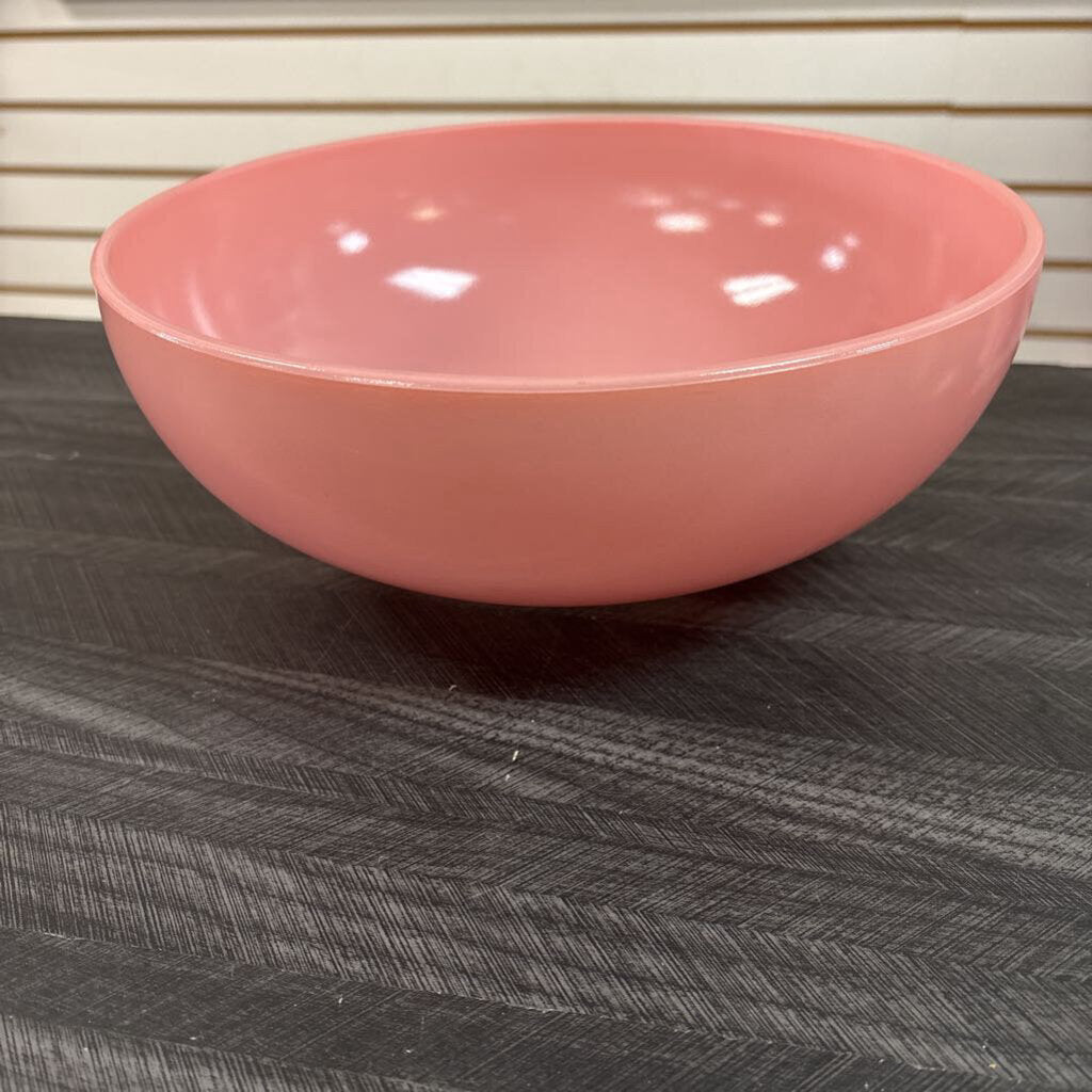 Pink Glass Mixing Bowl - NO SHIP - 10IN