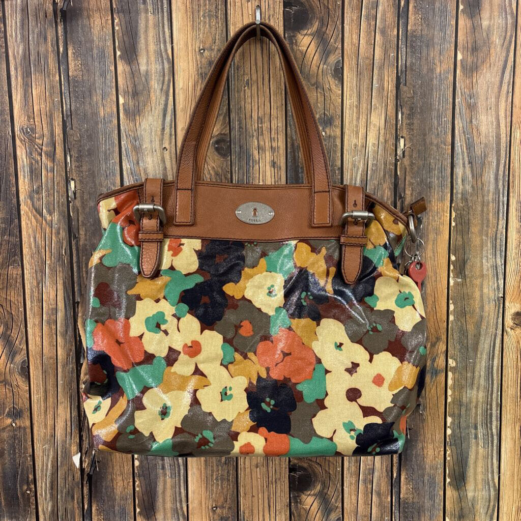 Fossil Floral Purse 15x12in