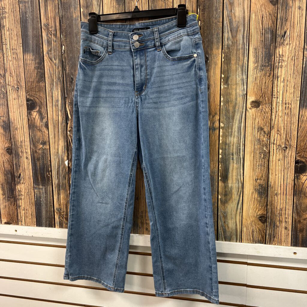 Judy Blue Wide Crop Jeans, Womens 9