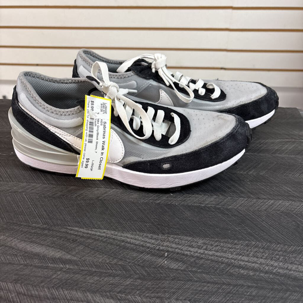 Nike Grey/Black Shoes, 7 Youth