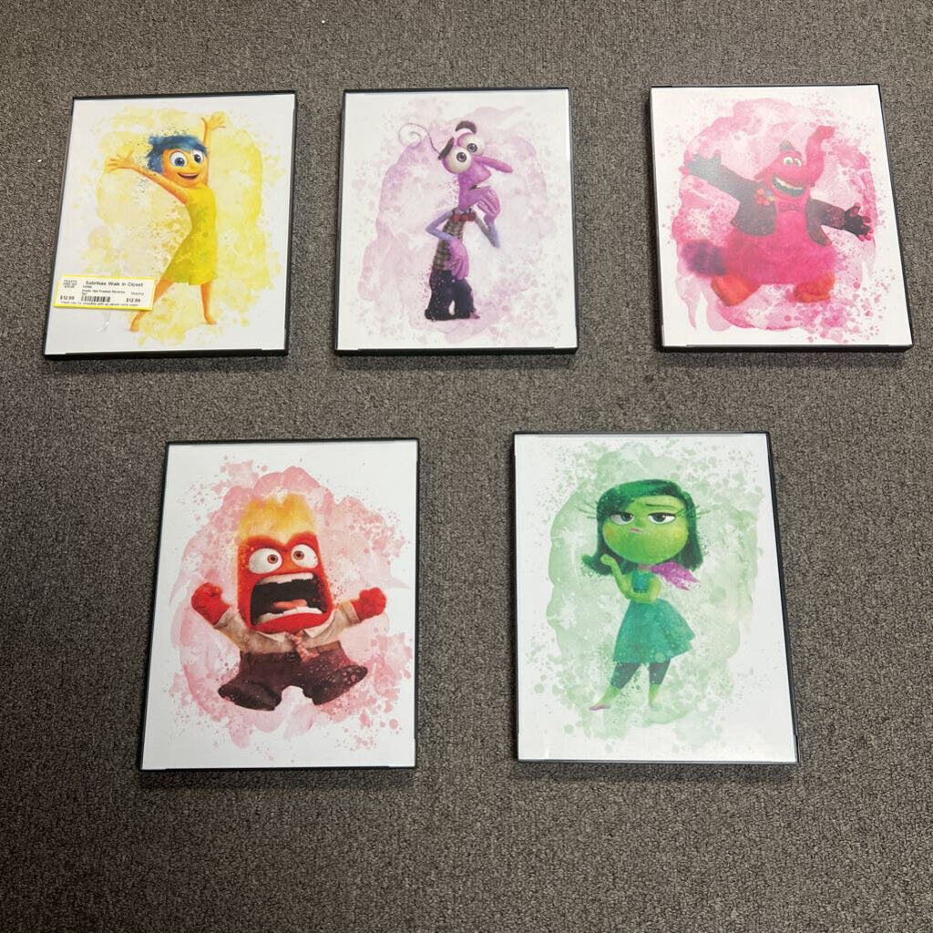 Inside Out Framed Pictures, 5pc