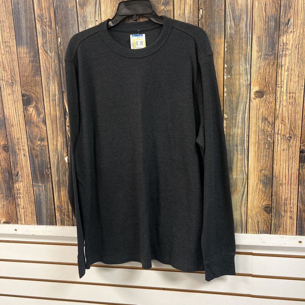 NWT Grey Waffle Knit Top, Mens 2X