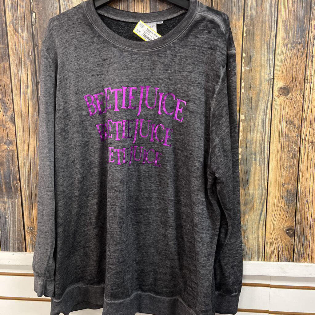 Beetlejuice Grey Top, Womens 18/20