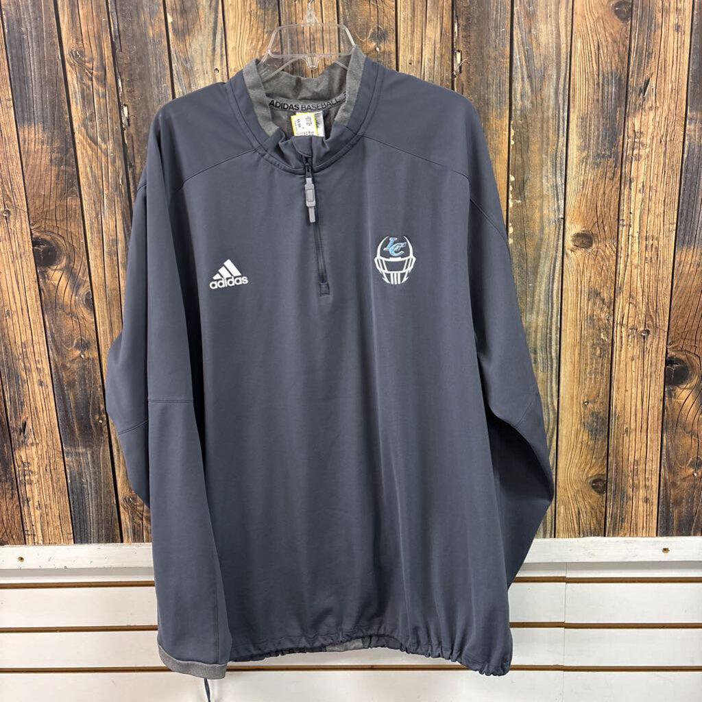 Adidas Grey LC Windbreaker, Mens 2X