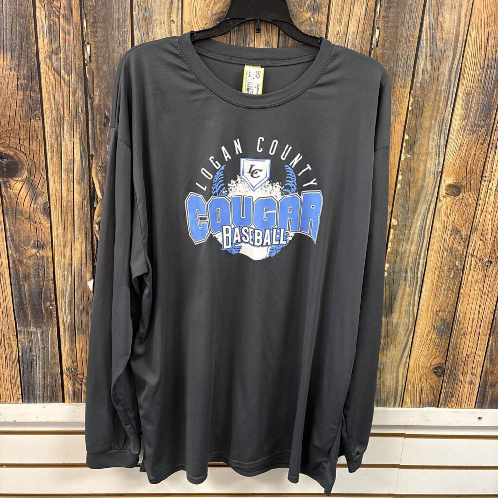 Logan County Cougar Baseball Top, Mens 2X