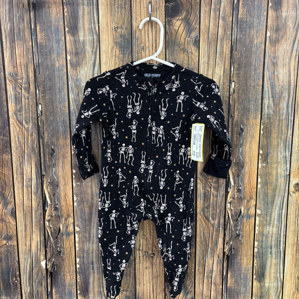 Old Navy Skeleton Sleeper, Boys 3-6M