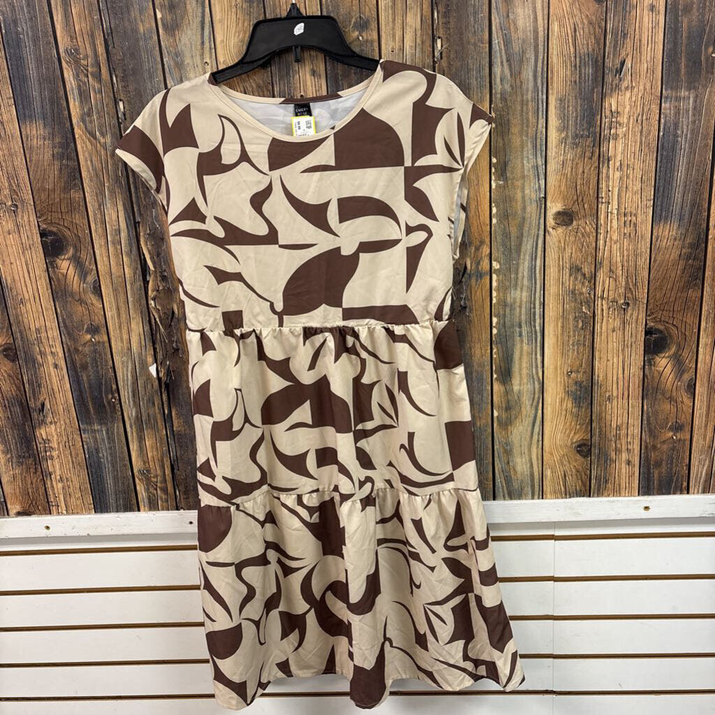 NWT Emery Rose Brown/CreamDress, Womens S