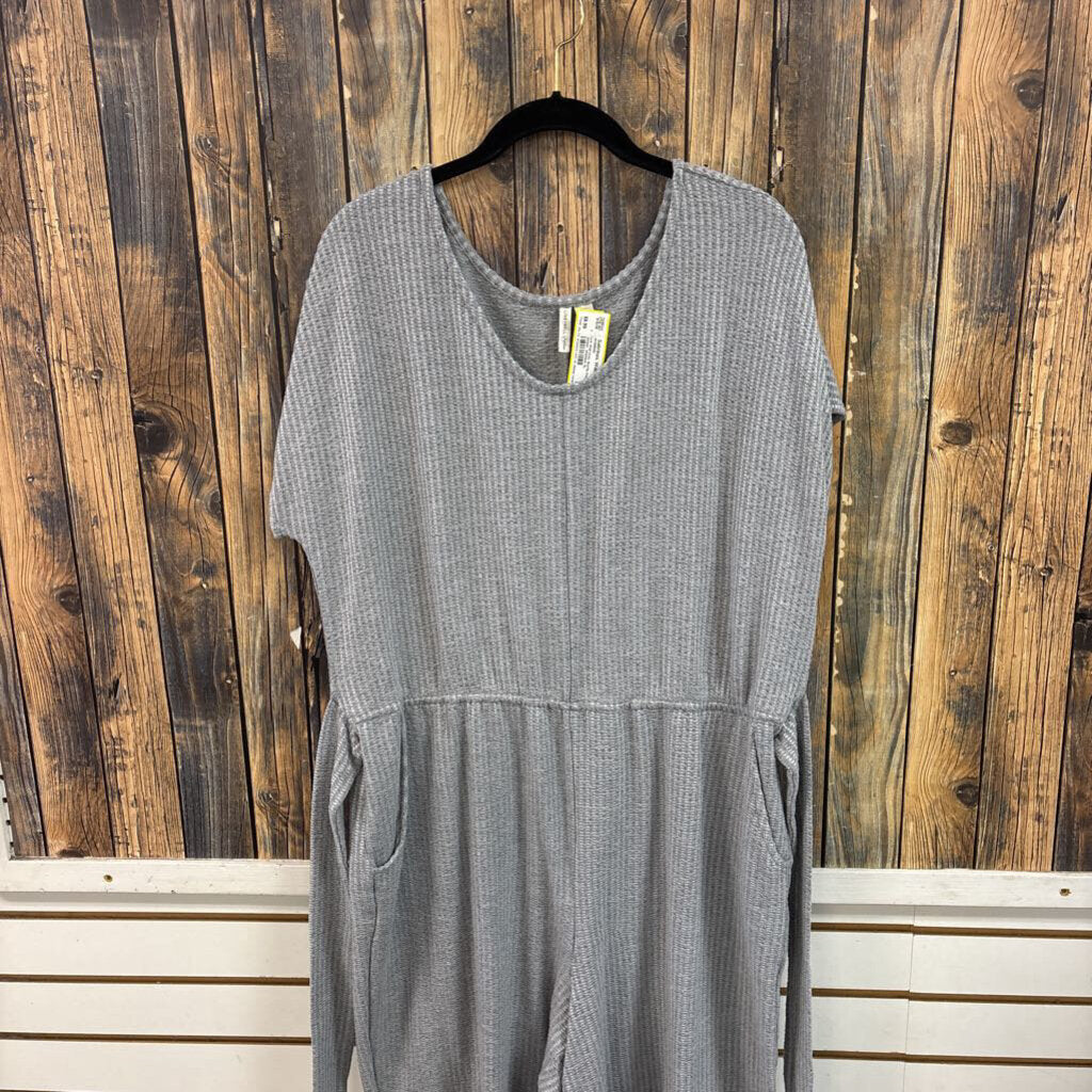 Live Well Grey Waffle Knit Jumper, Womens XL