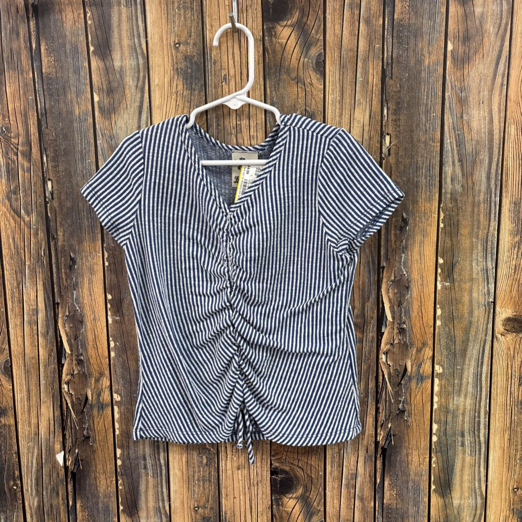 Lily Bleu Ribbed Stripe Top, Girls 10