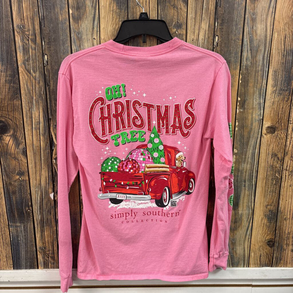 Simply Southern Merry & Bright Top, Womens S