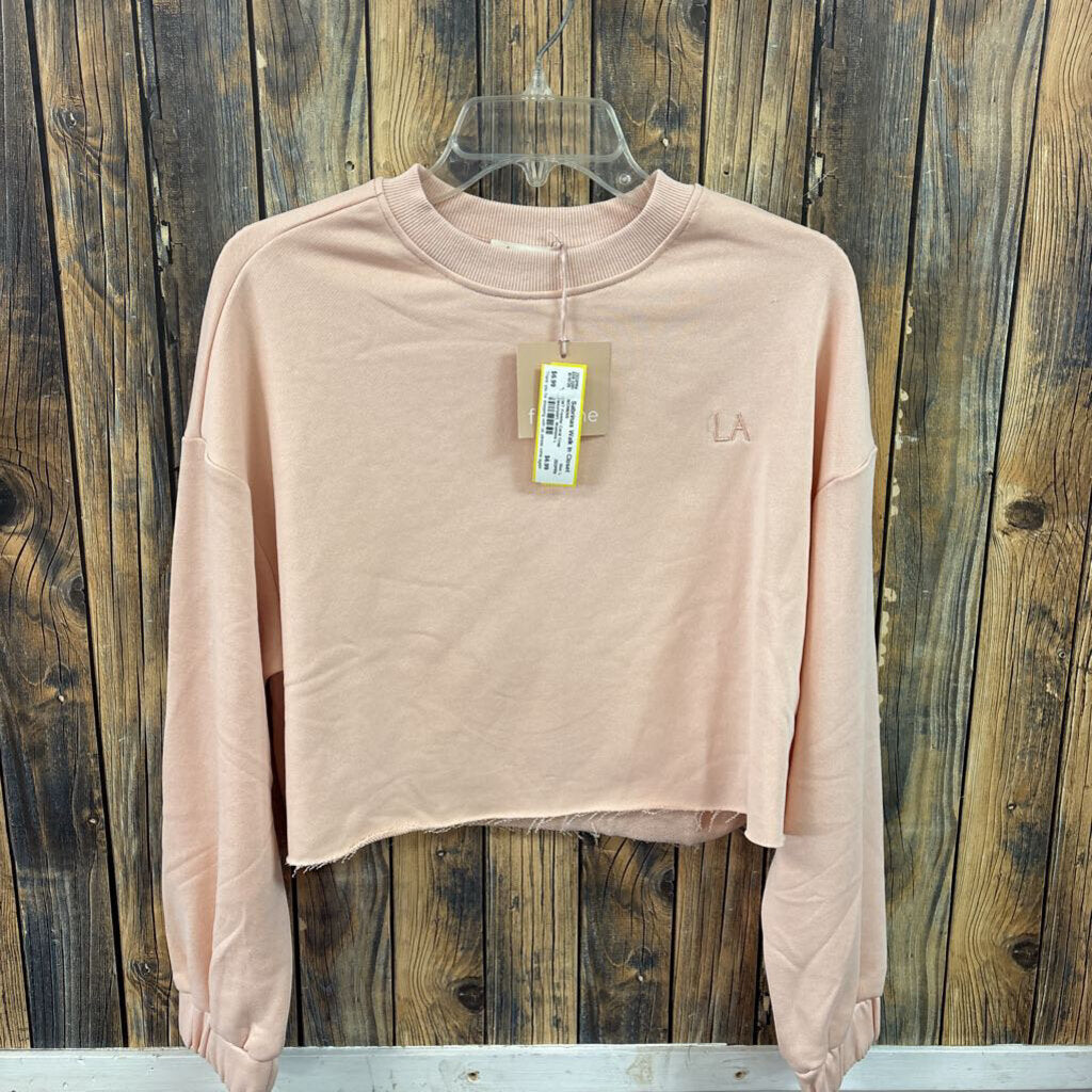 NWT Freeme Coral Crop Sweatshirt, Womens L